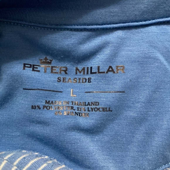 Peter Millar Seaside Pullover Mens L Performance 1/4 Zip Golf Outdoors Preppy - Picture 2 of 6